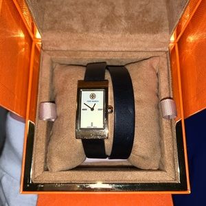 Tory Burch Leather Strap watch